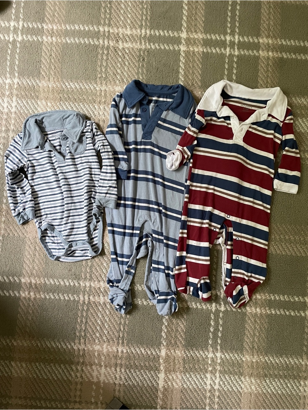 Bundle of baby boy Milkberry bamboo outfits 3-9 mos